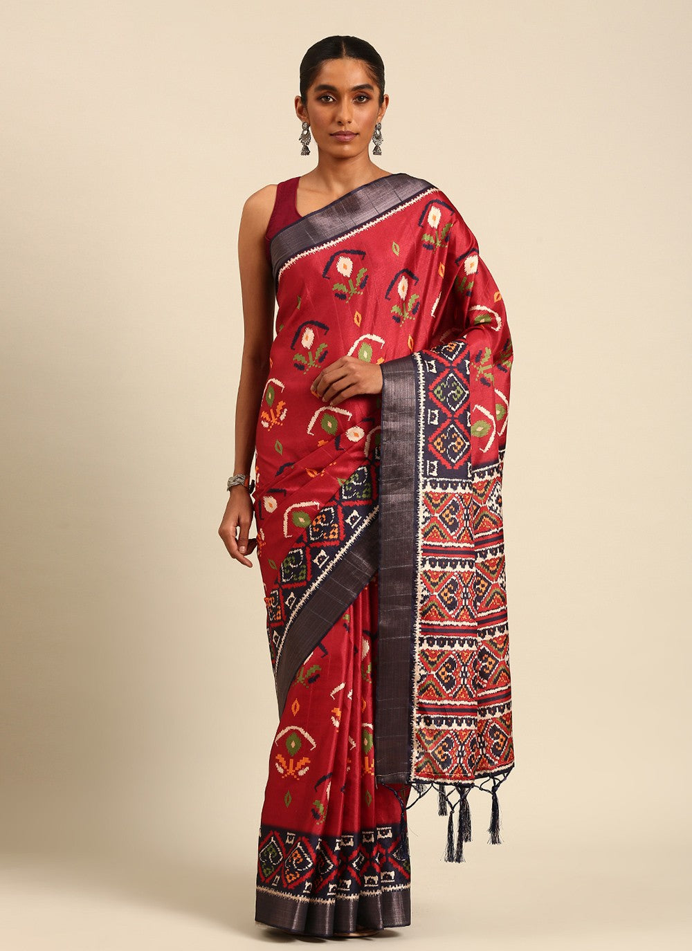 Casual Digital Print Cotton Saree - S7484