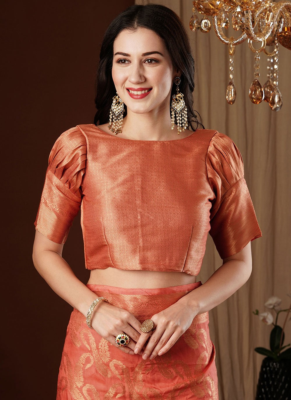 Contemporary Weaving Zari Viscose Saree - S8235