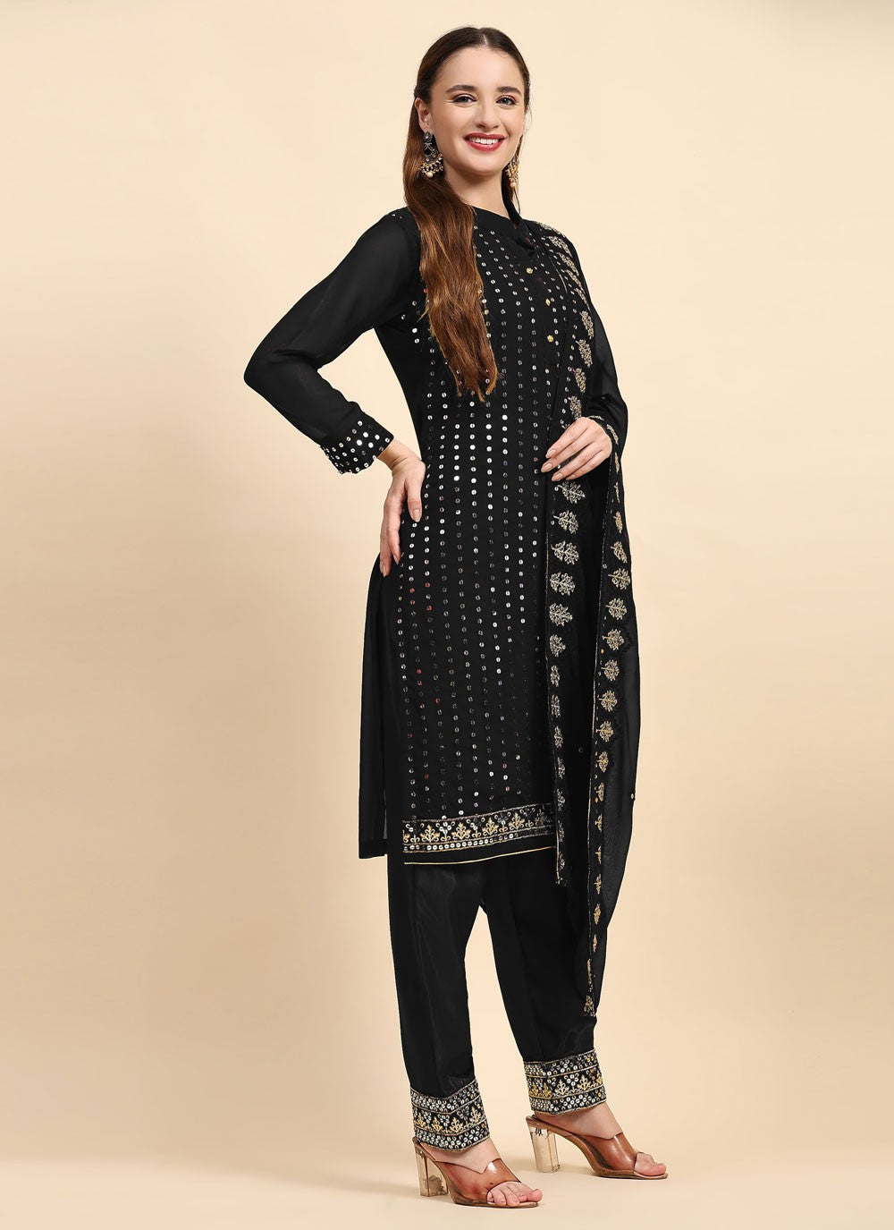 Faux Georgette Salwar Suit - T1503