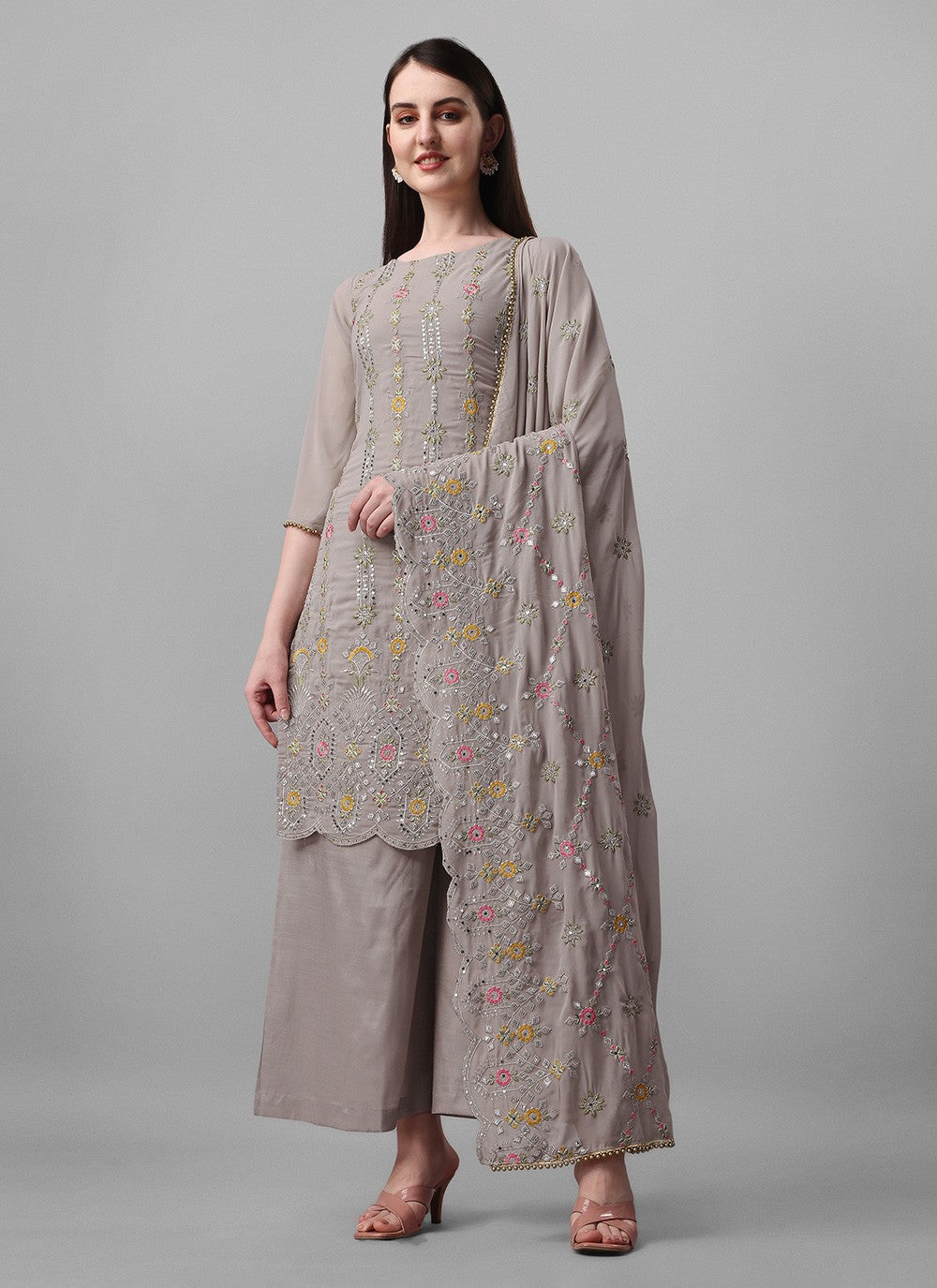 Faux Georgette Salwar Suit - T1116