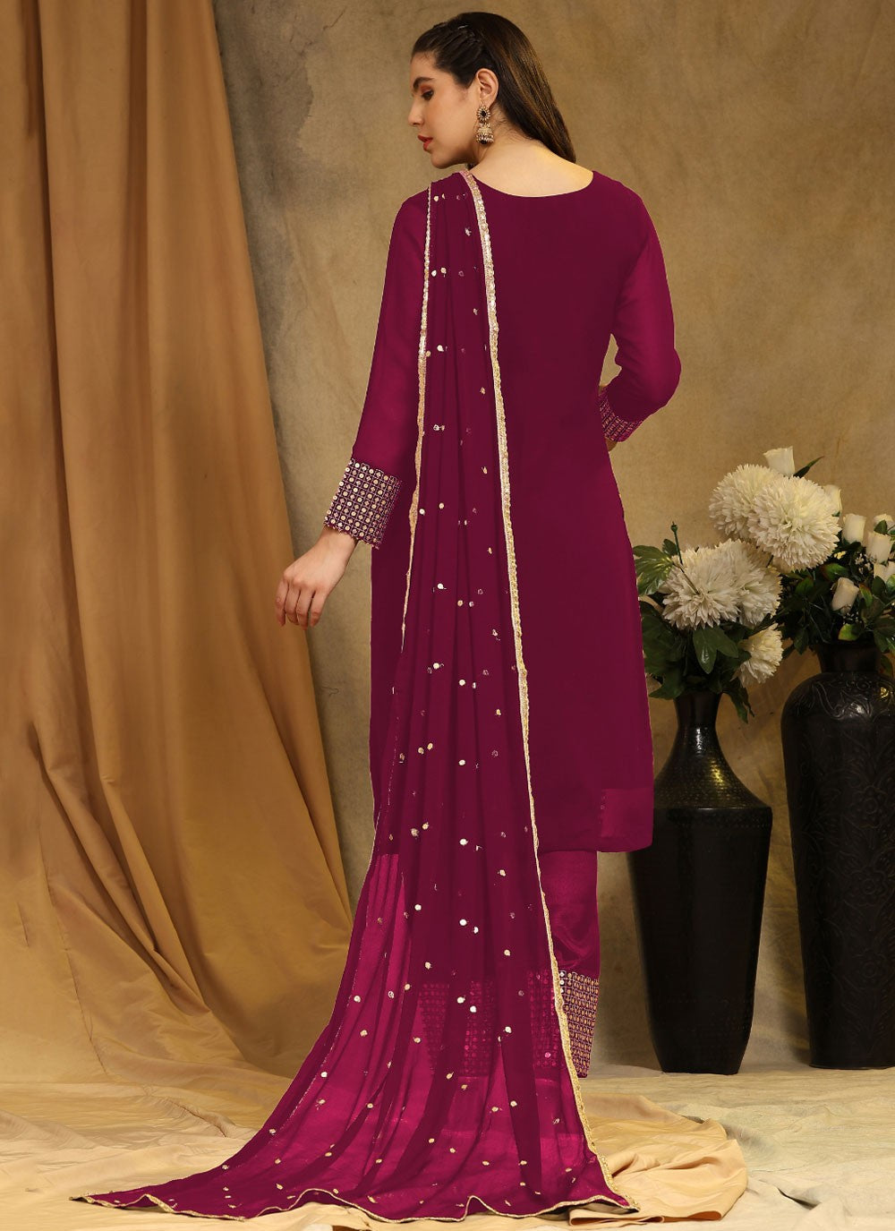 Faux Georgette Pakistani Suit - T1626