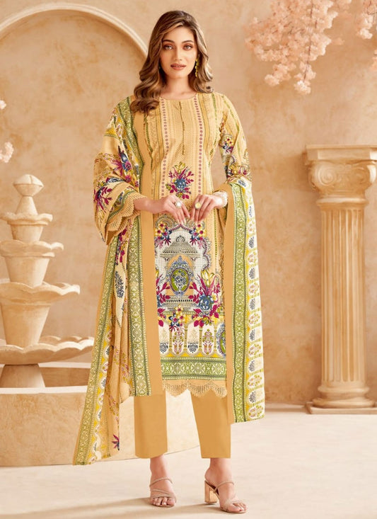 Salwar Suit Printed Multi Colour Cotton T5291