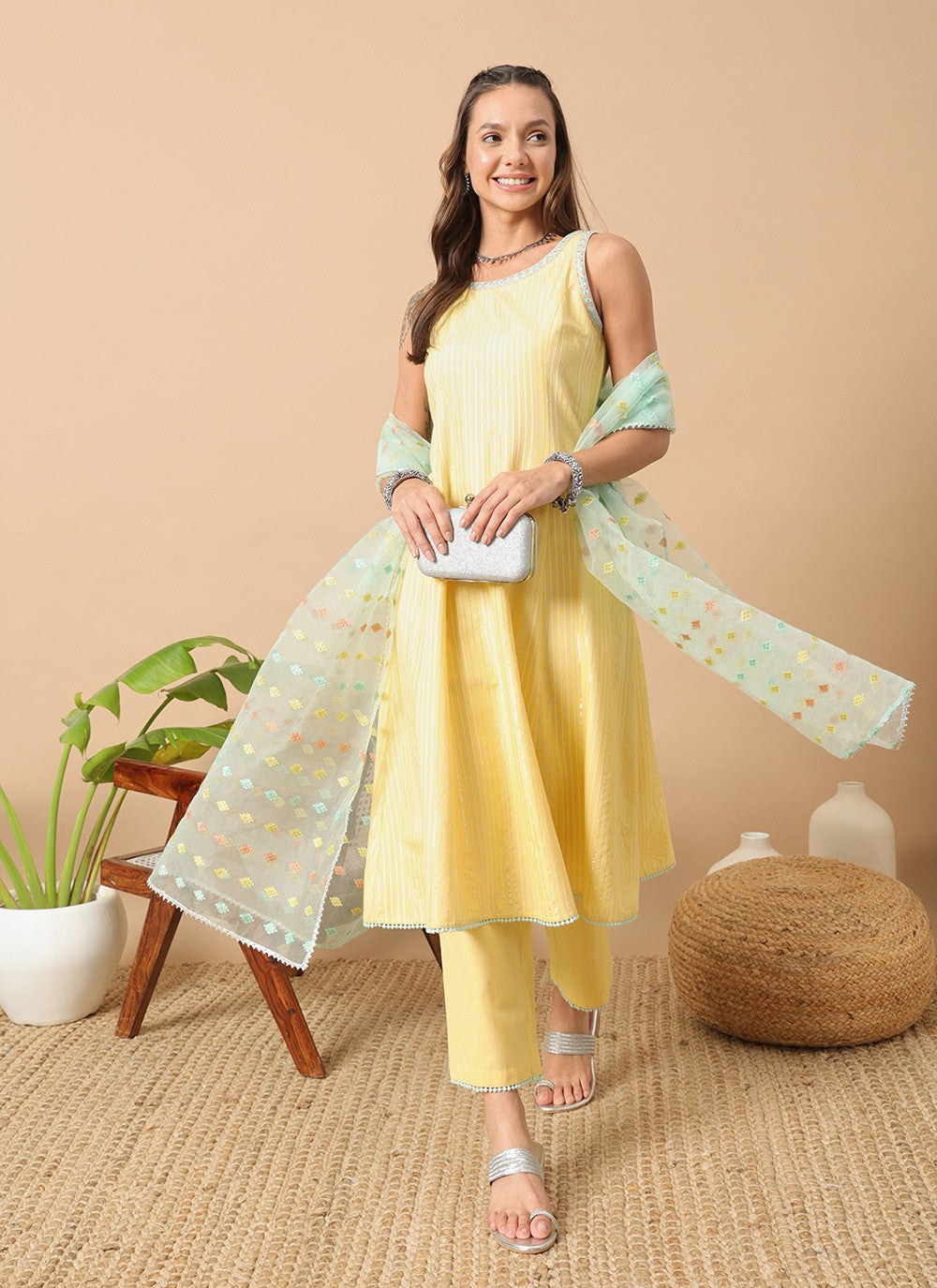 Embroidered Cotton Salwar Suit - T4537