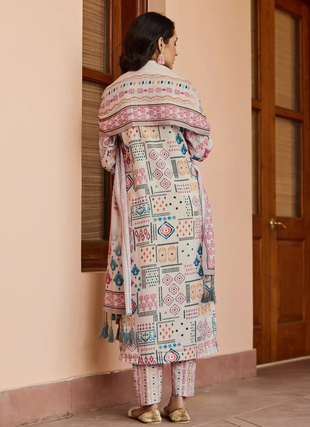 Salwar Suit Lace Pink Cotton T5081