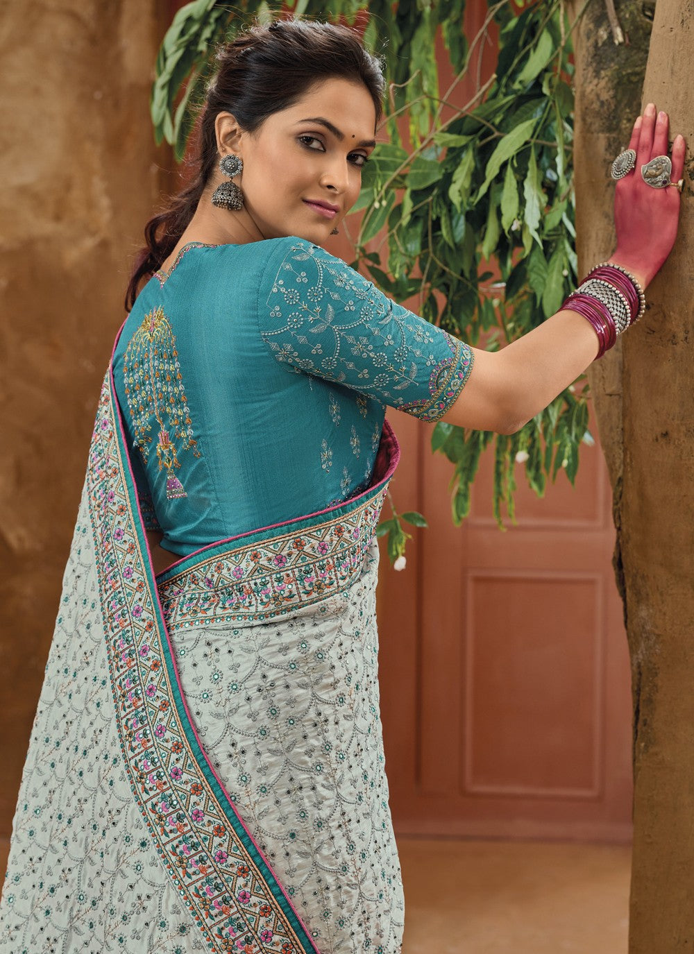 Classic Diamond Banarasi Silk Saree - S3758