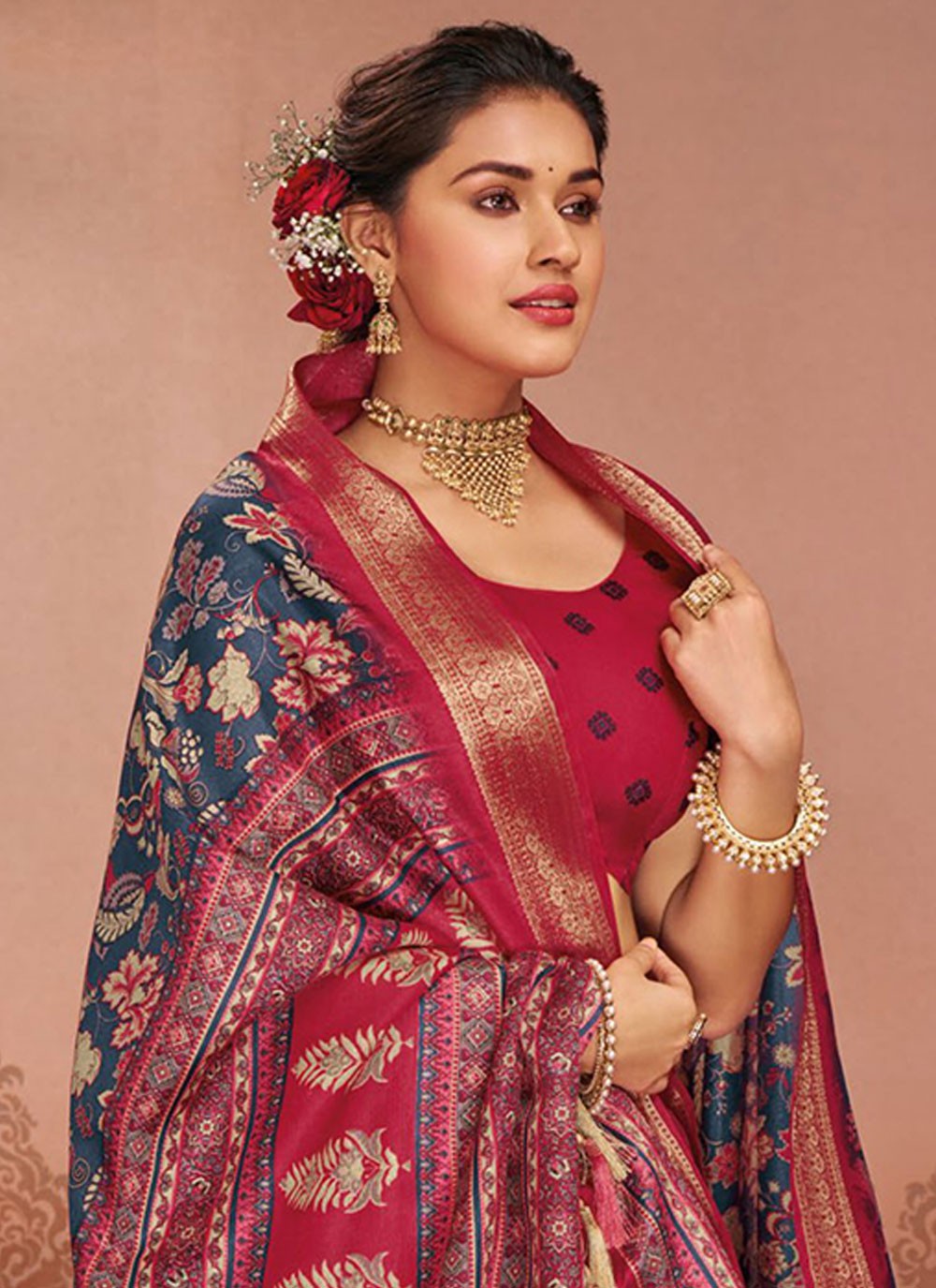 Classic Printed Silk Saree - S5577