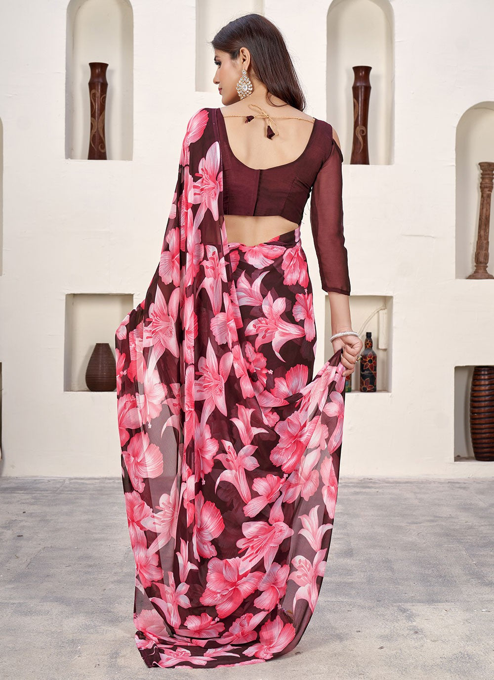 Classic Printed Weight Less Saree - S6119