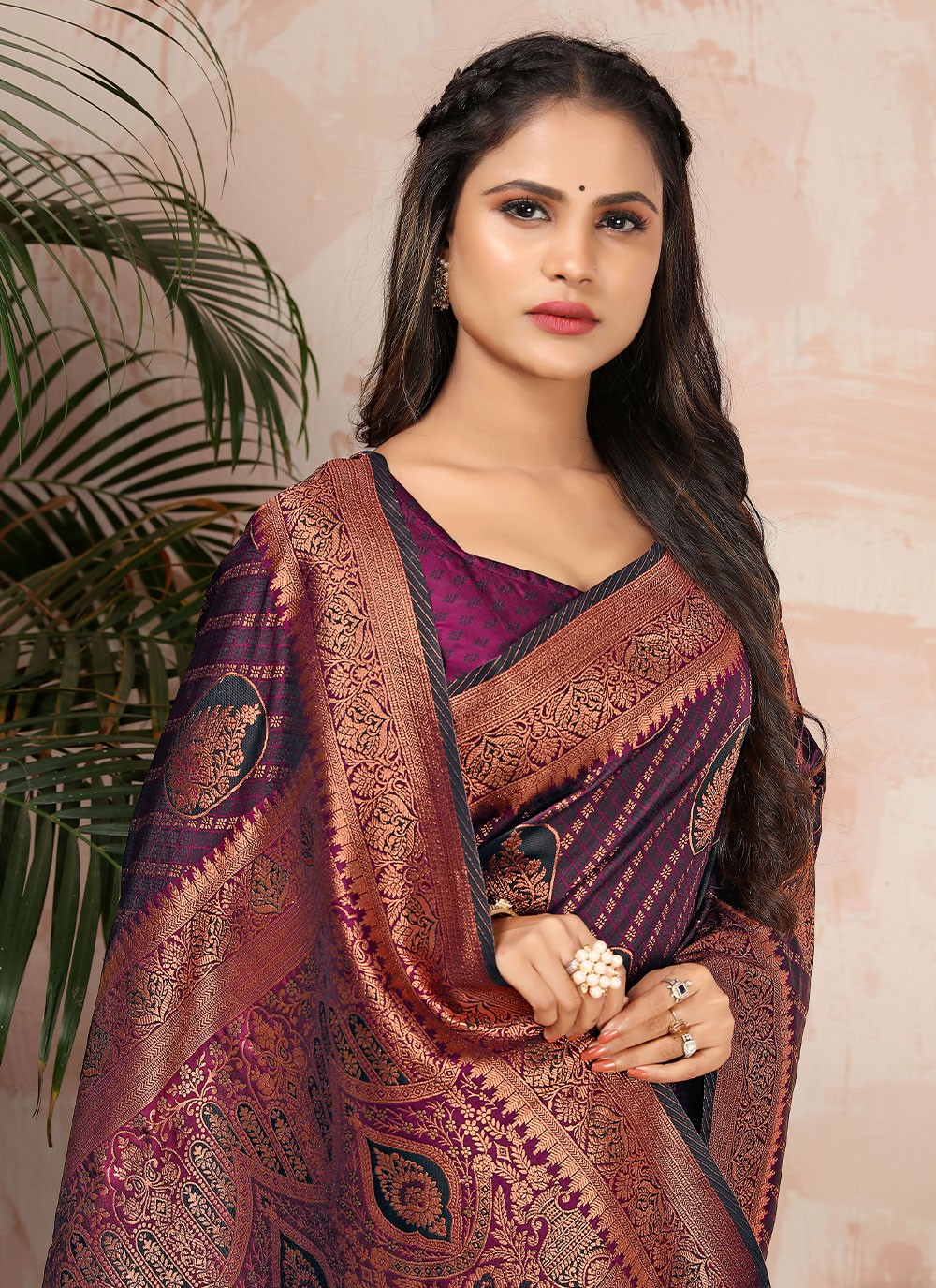 Contemporary Woven Satin Silk Saree - S2838