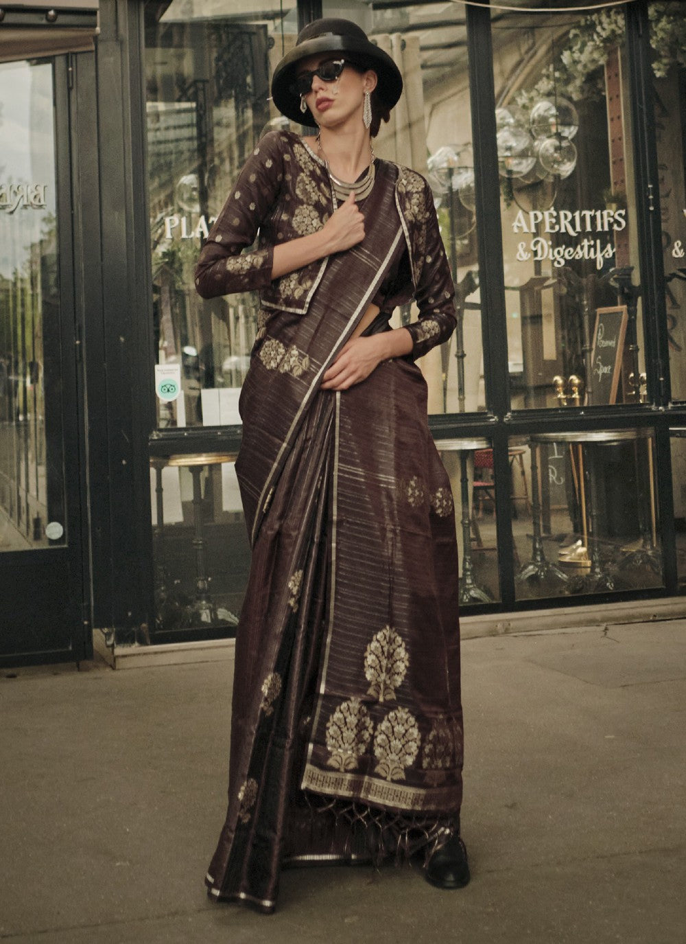 Trendy Weaving Zari Satin Saree - S3598