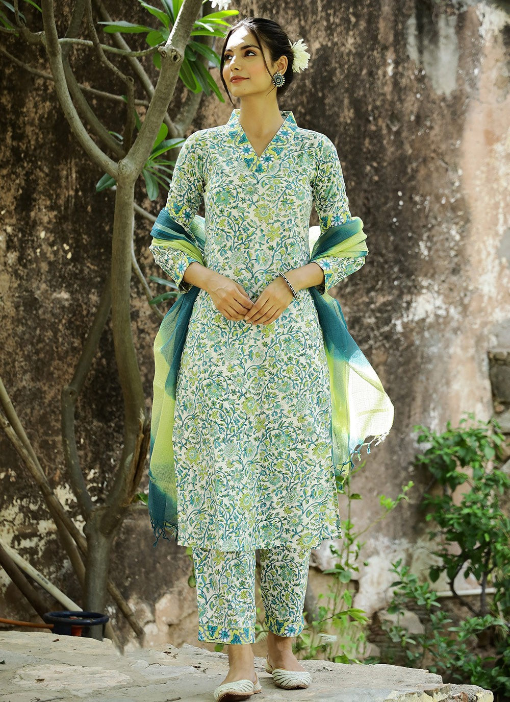 Archive Printed 316528 Sea Green T6752