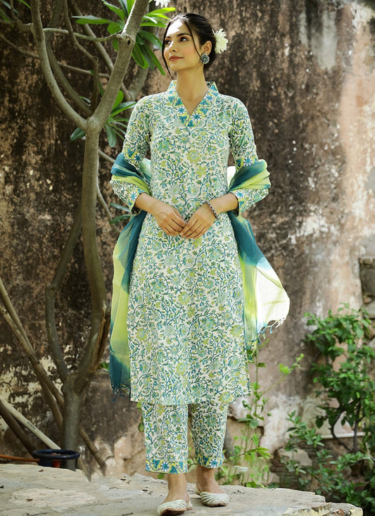 Archive Printed 316528 Sea Green T6752
