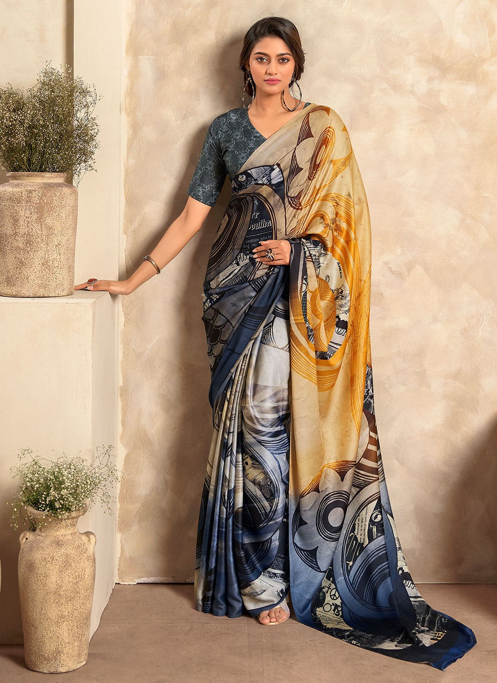 Classic Designer Satin Silk Saree - S5080