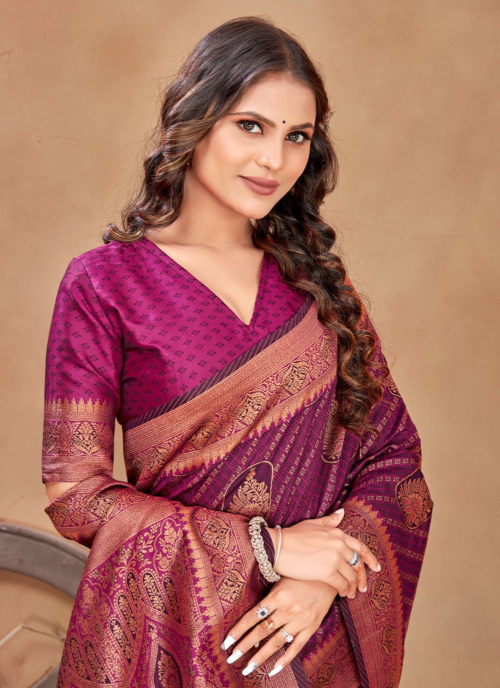 Contemporary Woven Satin Silk Saree - S2838