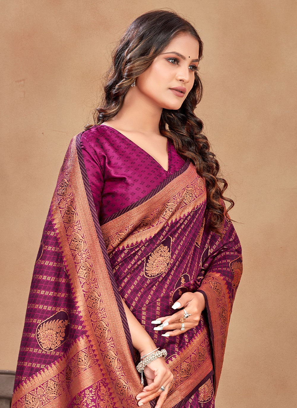 Contemporary Woven Satin Silk Saree - S2838
