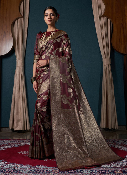 Classic Designer Satin Silk Saree - S3845