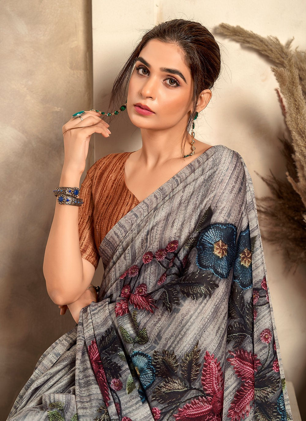 Classic Designer Satin Silk Saree - S5080