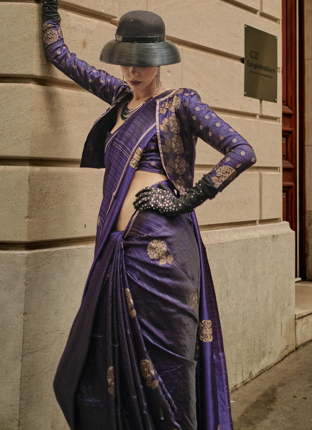 Trendy Weaving Zari Satin Saree - S3598
