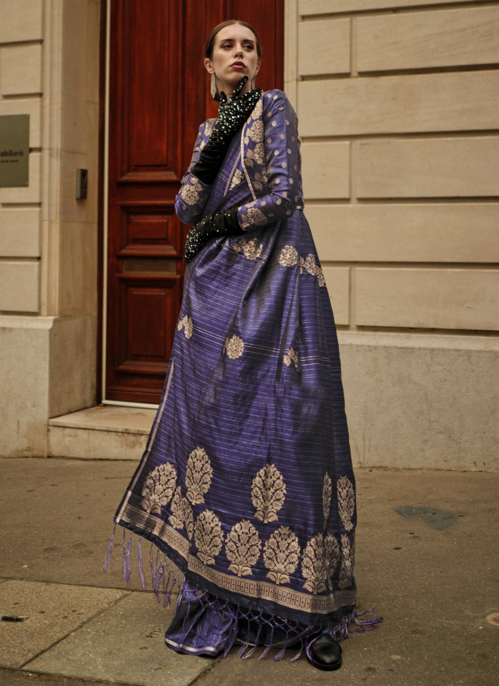 Trendy Weaving Zari Satin Saree - S3598