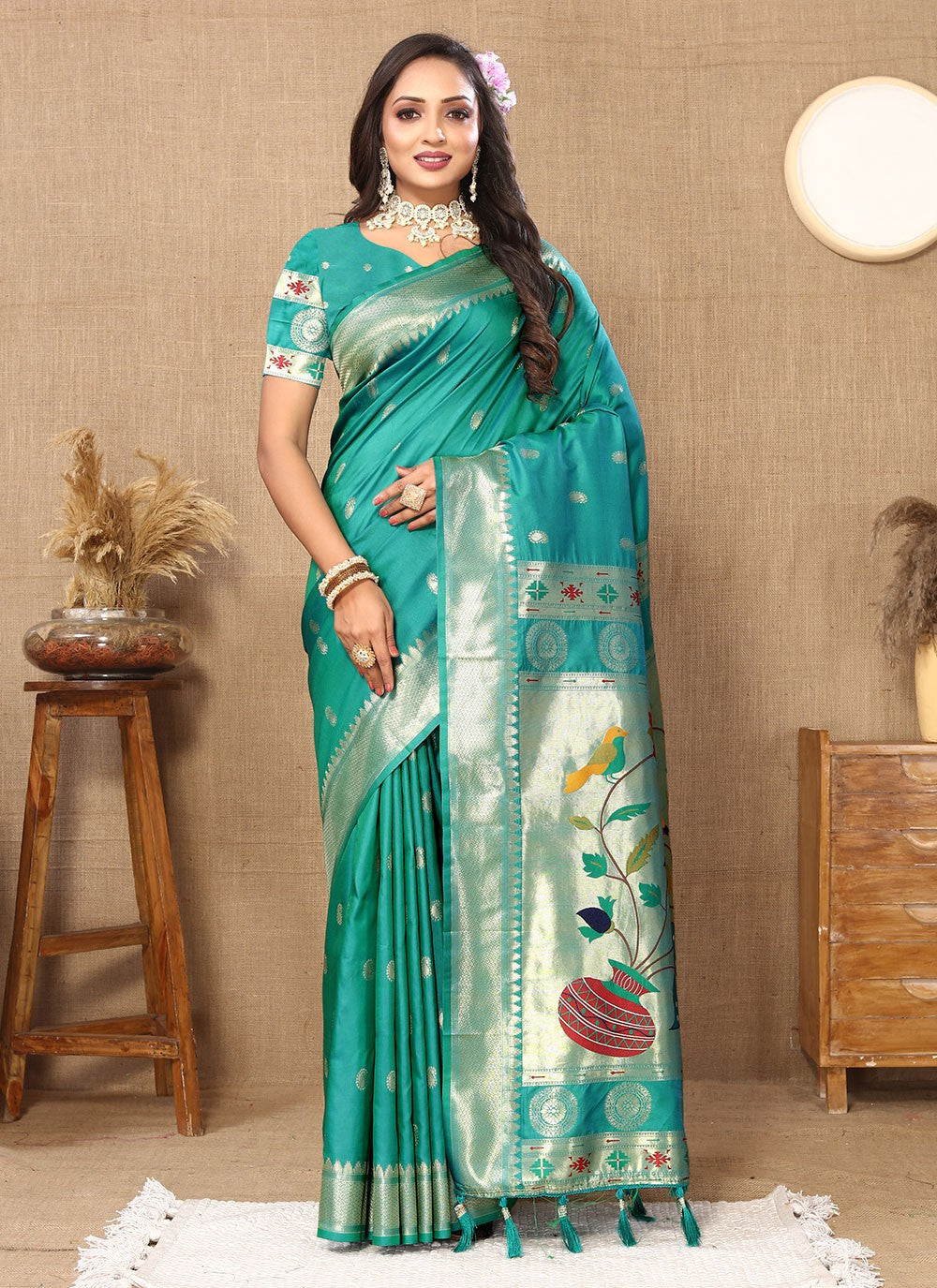 Classic Weaving Zari Silk Saree - S6196