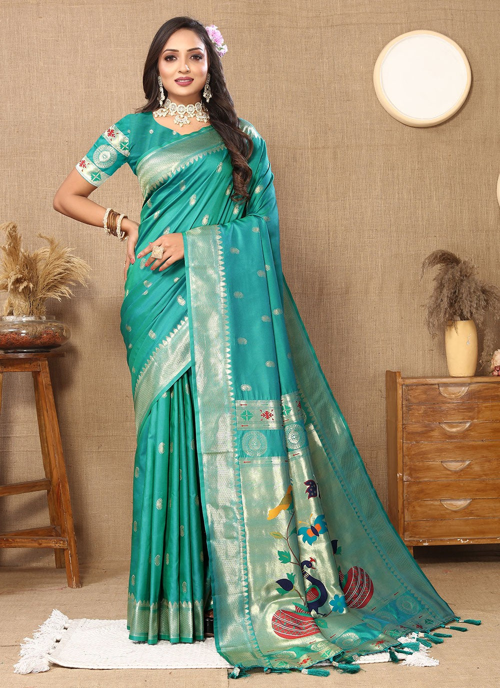 Classic Weaving Zari Silk Saree - S6196