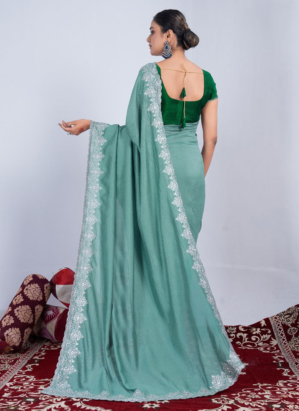 Classic Weaving Zari Rangoli Saree - S5711