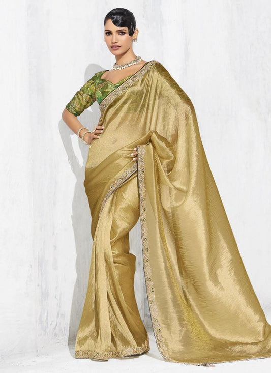 Sea Green Fancy Fabric Contemporary Saree Border Work, Embroidered S19802