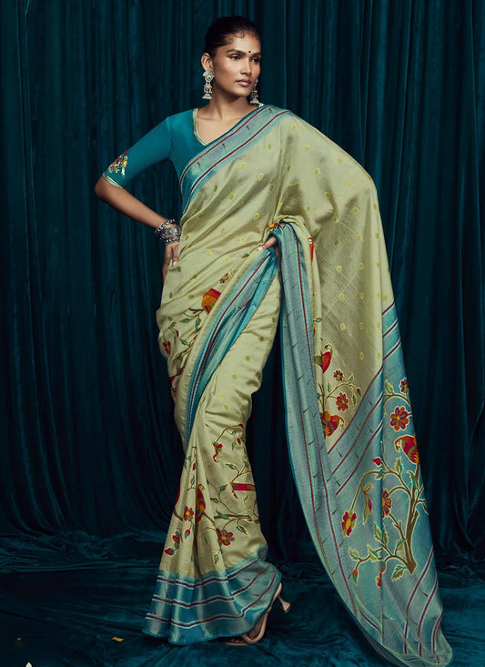 Contemporary Printed Brasso Saree - S3356