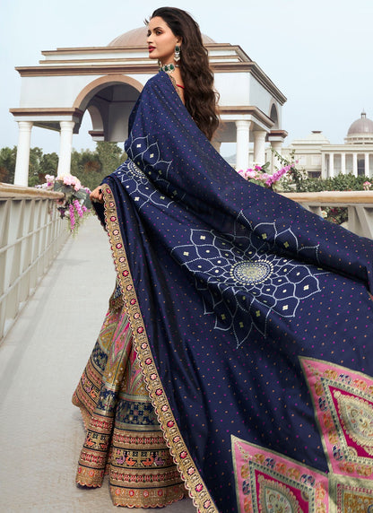 Embroidered Silk A - Line Lehenga - L2244