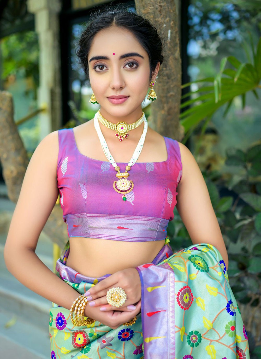 Classic Meenakari Kanjivaram Silk Saree - S4363