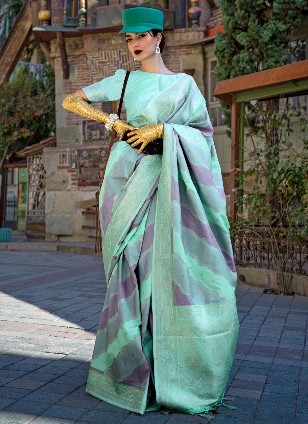 Classic Weaving Zari Katan Silk Saree - S7744