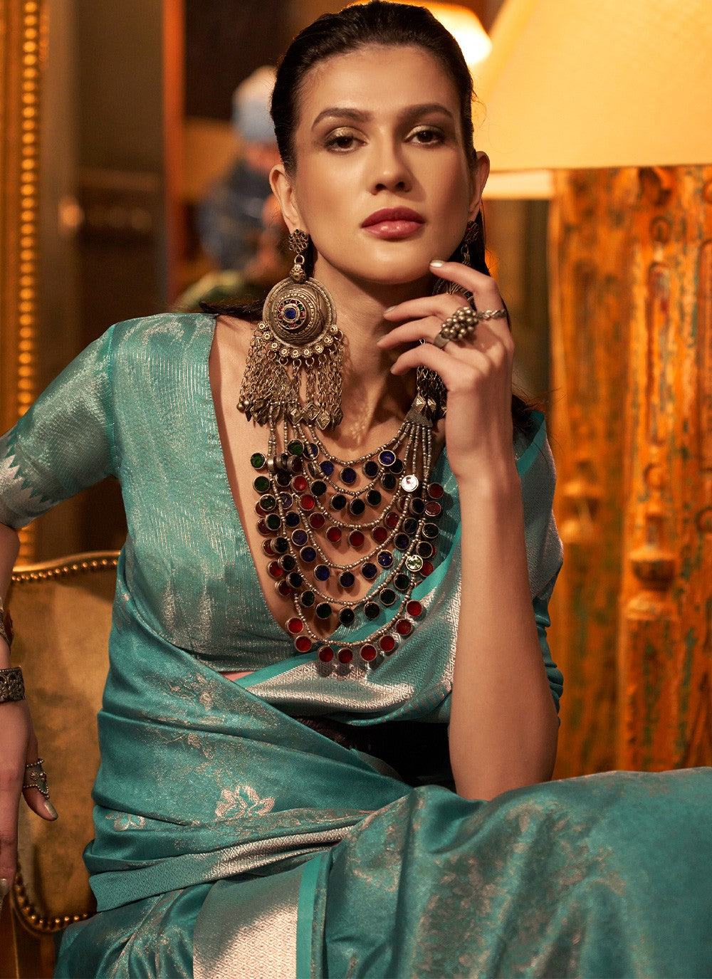 Saree Weaving Zari Organza Saree - S2755