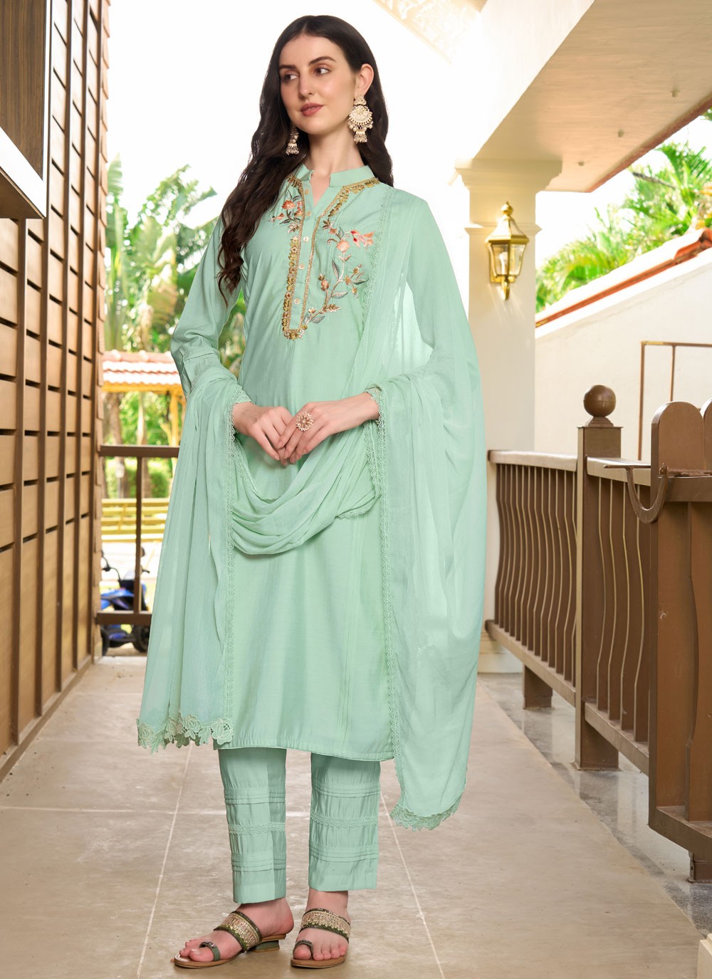 Art Silk Salwar Suit - T3746