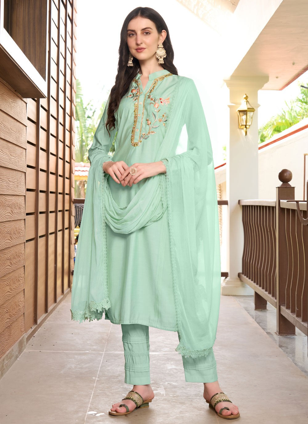 Art Silk Salwar Suit - T3746