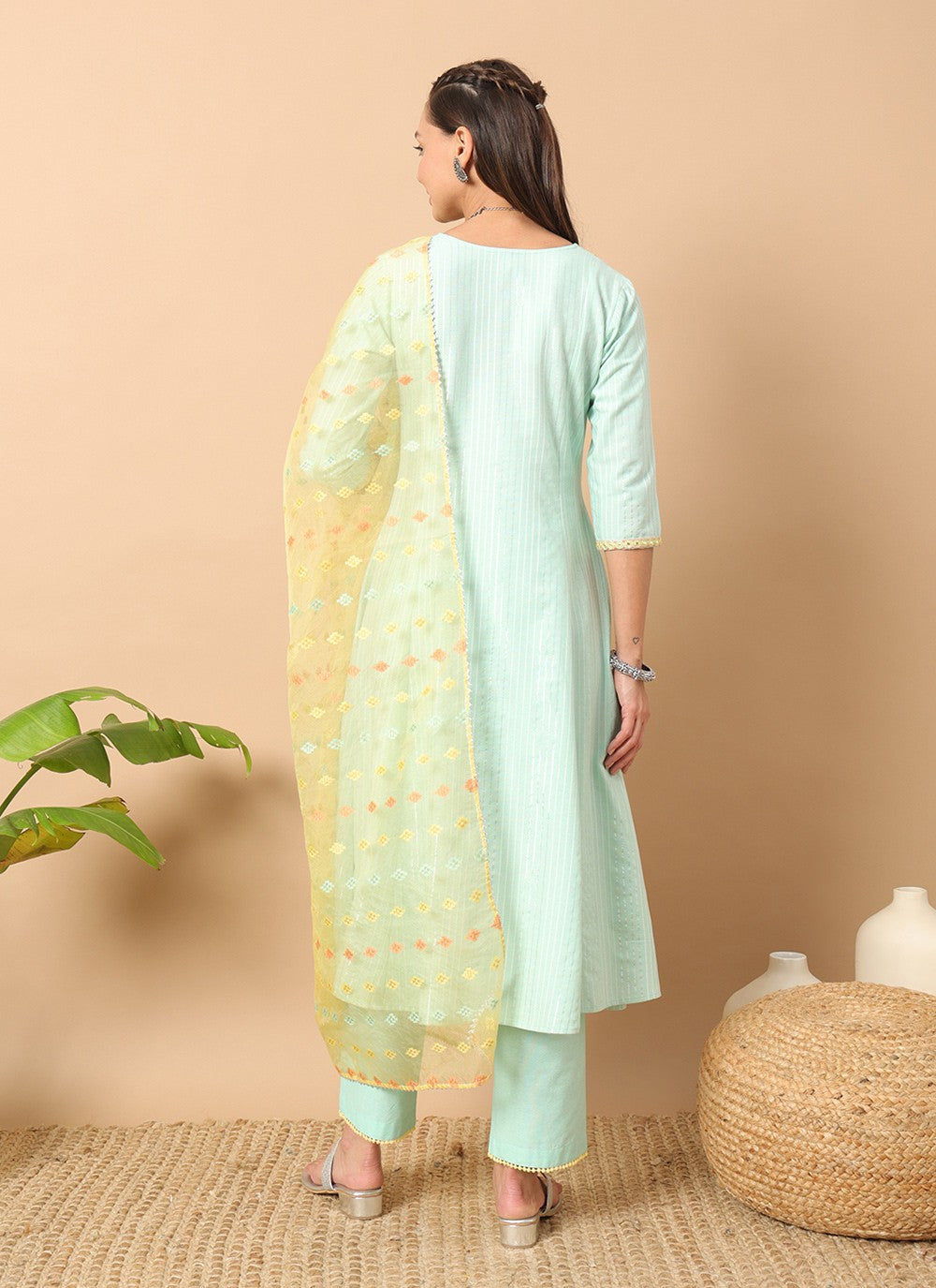 Embroidered Cotton Salwar Suit - T4537