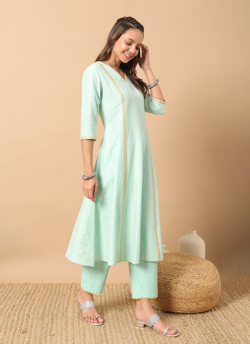 Embroidered Cotton Salwar Suit - T4537