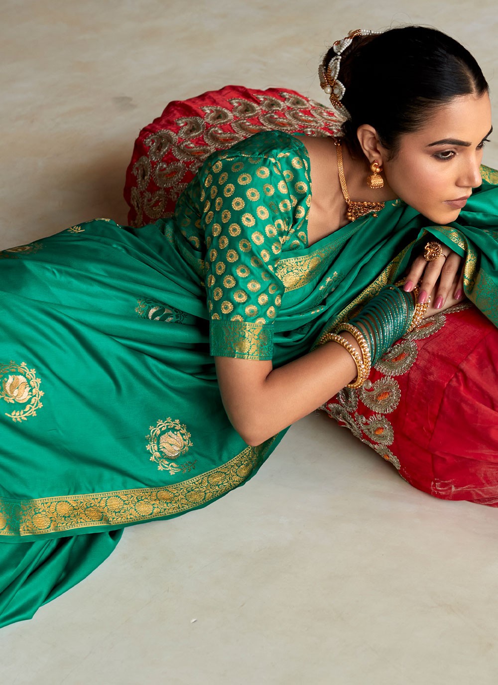 Classic Woven Satin Silk Saree - S4568