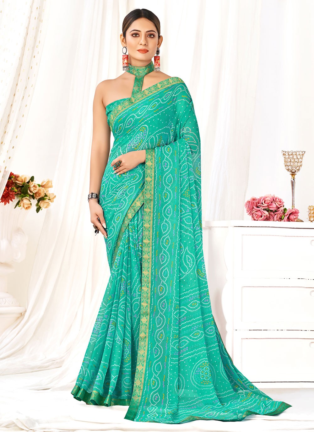 Classic Woven Chiffon Saree - S4525