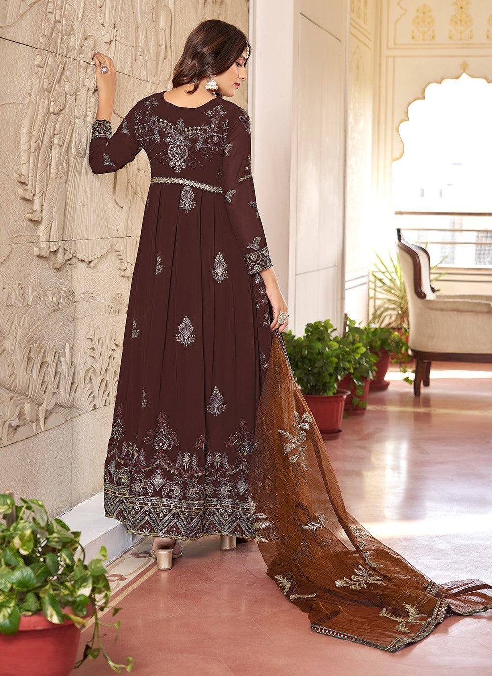 Faux Georgette Gown - G1312