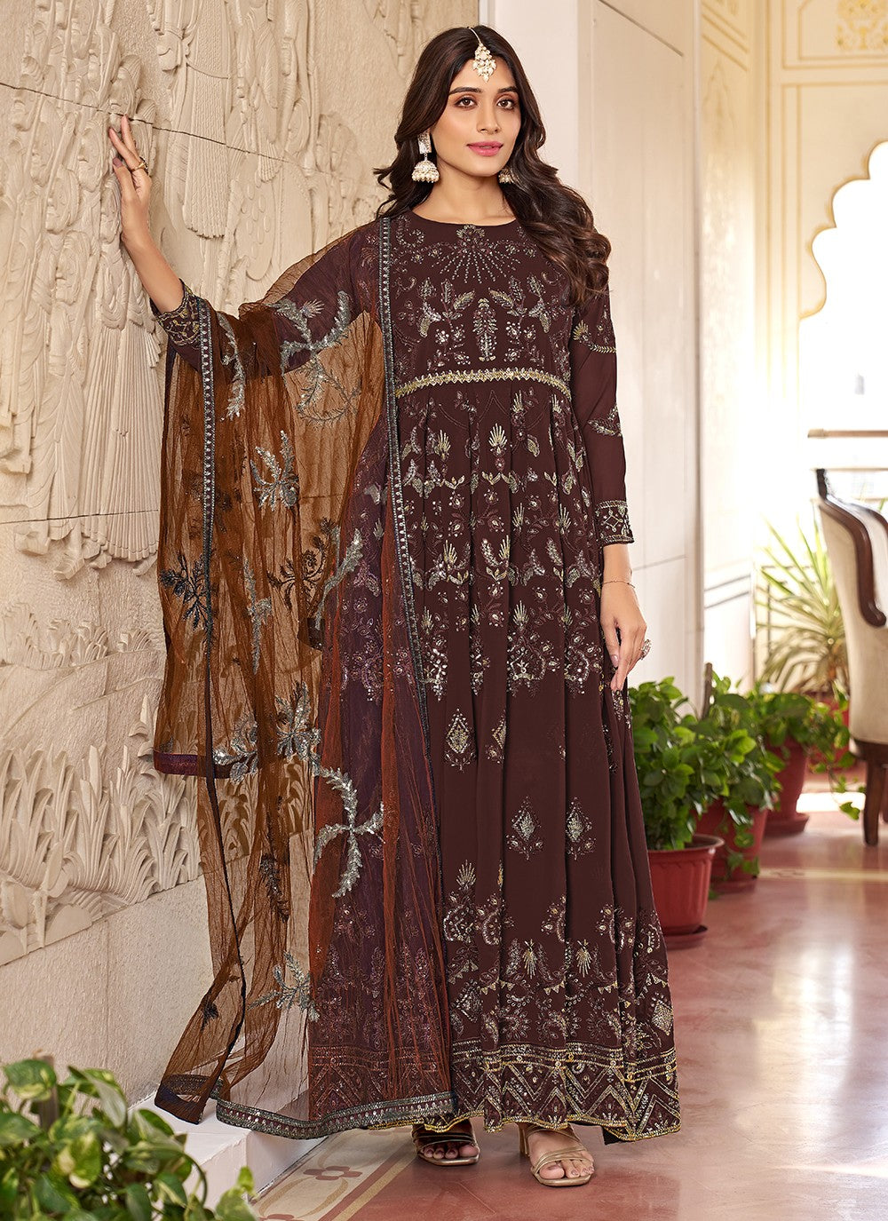 Faux Georgette Gown - G1312