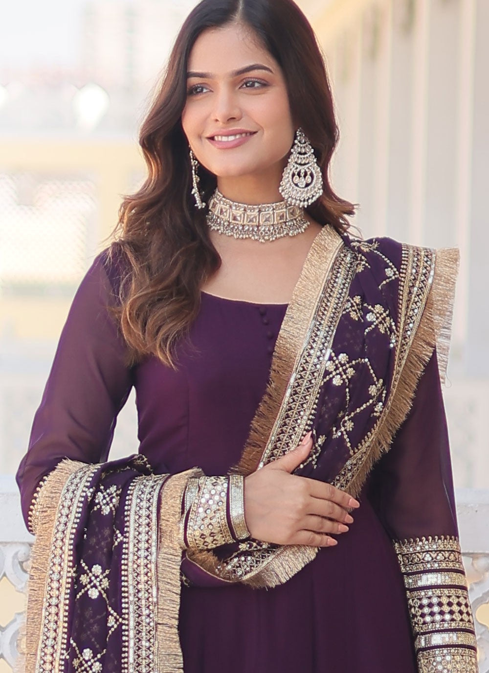 Faux Georgette Gown - G1258