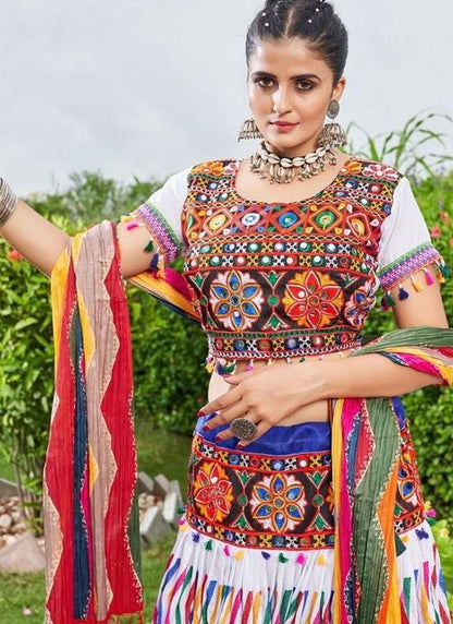Embroidered Cotton Readymade Lehenga Choli - L2281