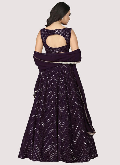 Embroidered Georgette A - Line Lehenga - L2529