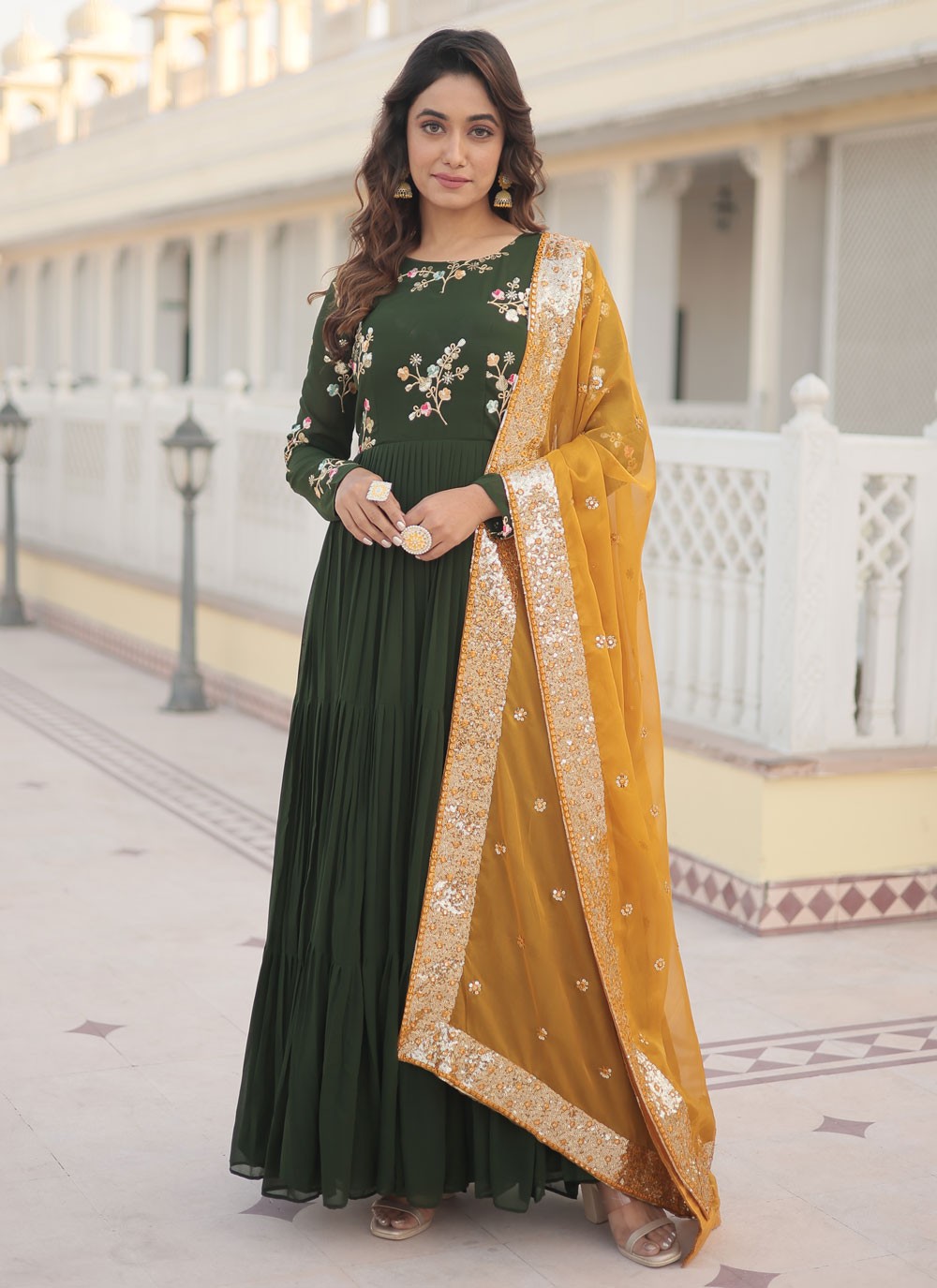 Faux Georgette Gown - G1343