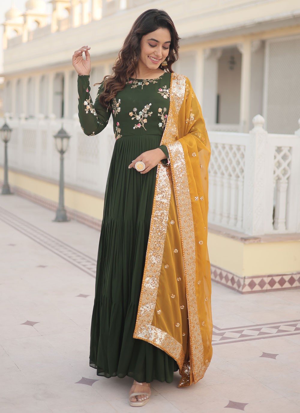 Faux Georgette Gown - G1343