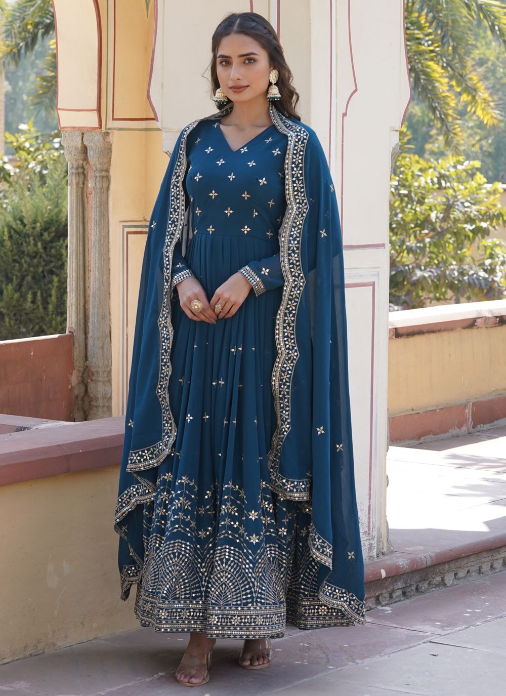 Faux Georgette Gown - G1366