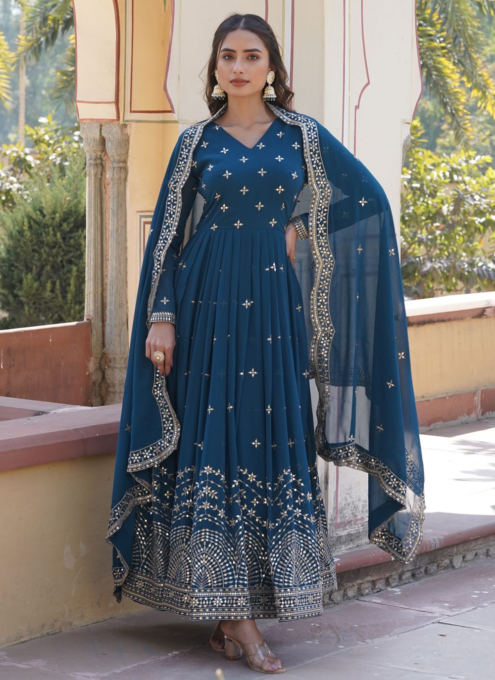 Faux Georgette Gown - G1366
