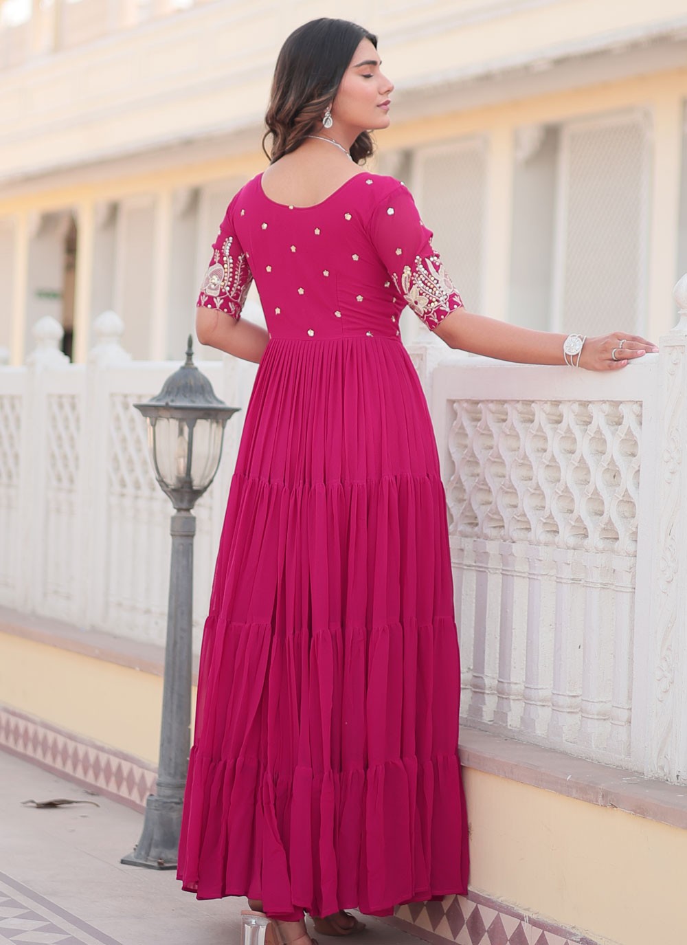 Faux Georgette Gown - G1392
