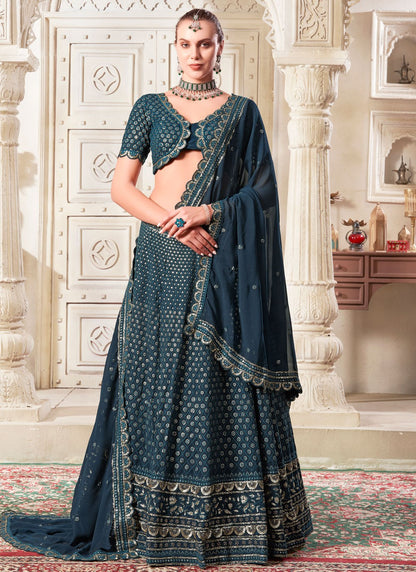 Diamond Net A - Line Lehenga - L2369