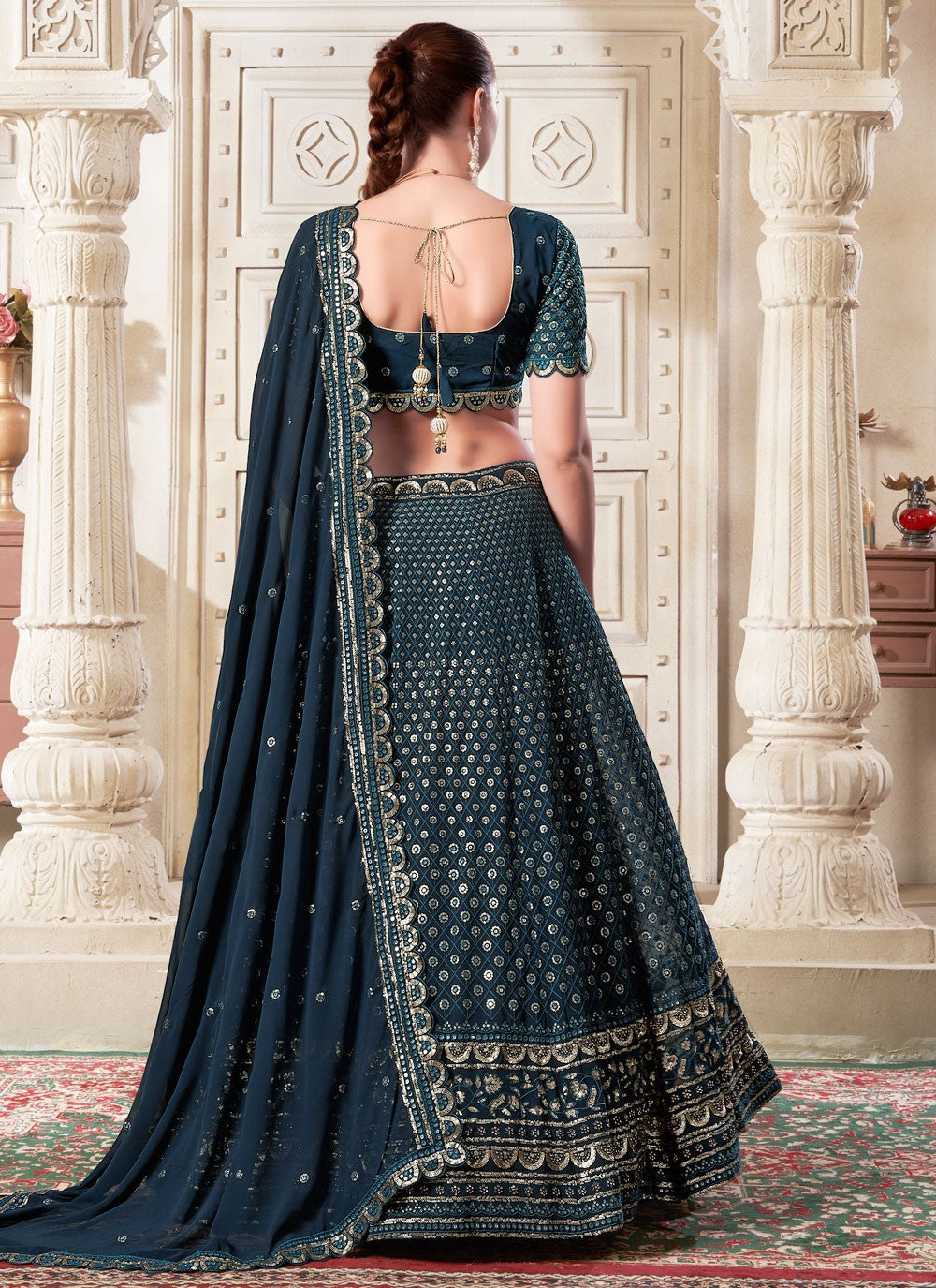 Diamond Net A - Line Lehenga - L2369