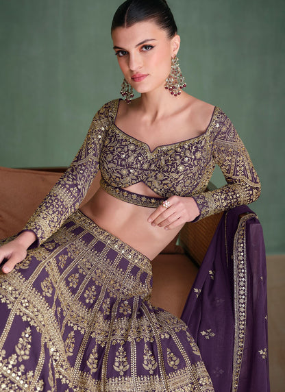 Embroidered Georgette Readymade Lehenga Choli - L2596